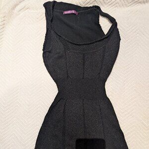 sparkly black tank top